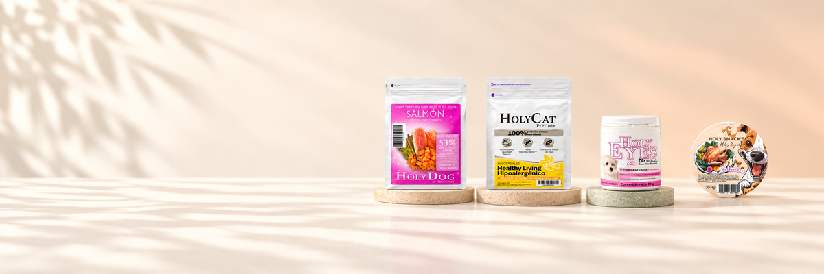 Productos Holy Dog, Holy Cat, Holy Eyes y Holy Snack's para la promoción del 10 %