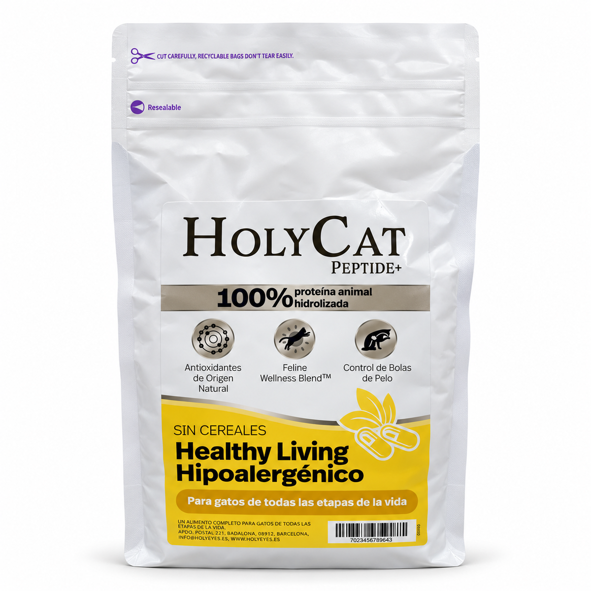 Holy Cat Peptide+ Healthy Living hipoalergénico para gatos