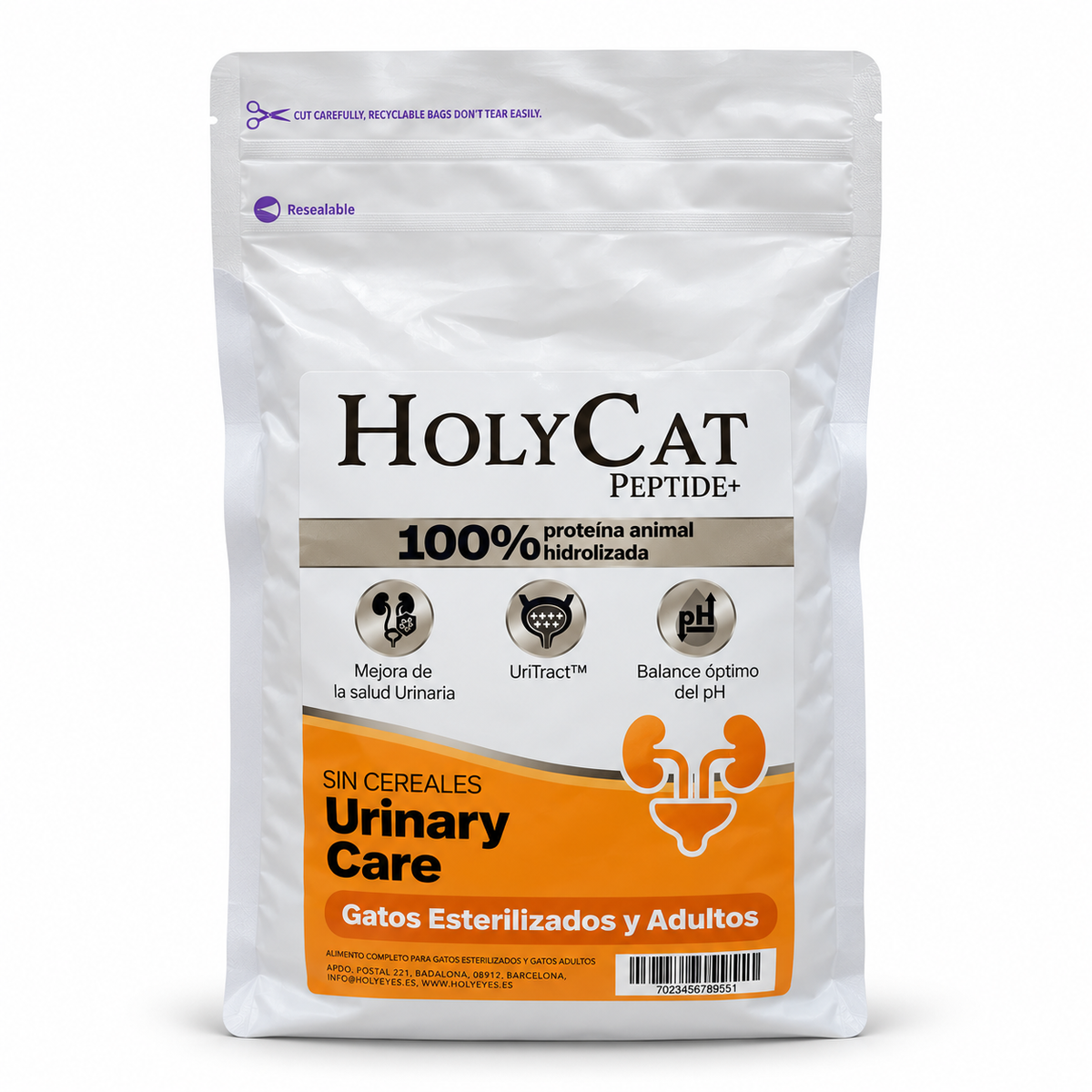 Holy Cat Peptide urinary care · envase de producto