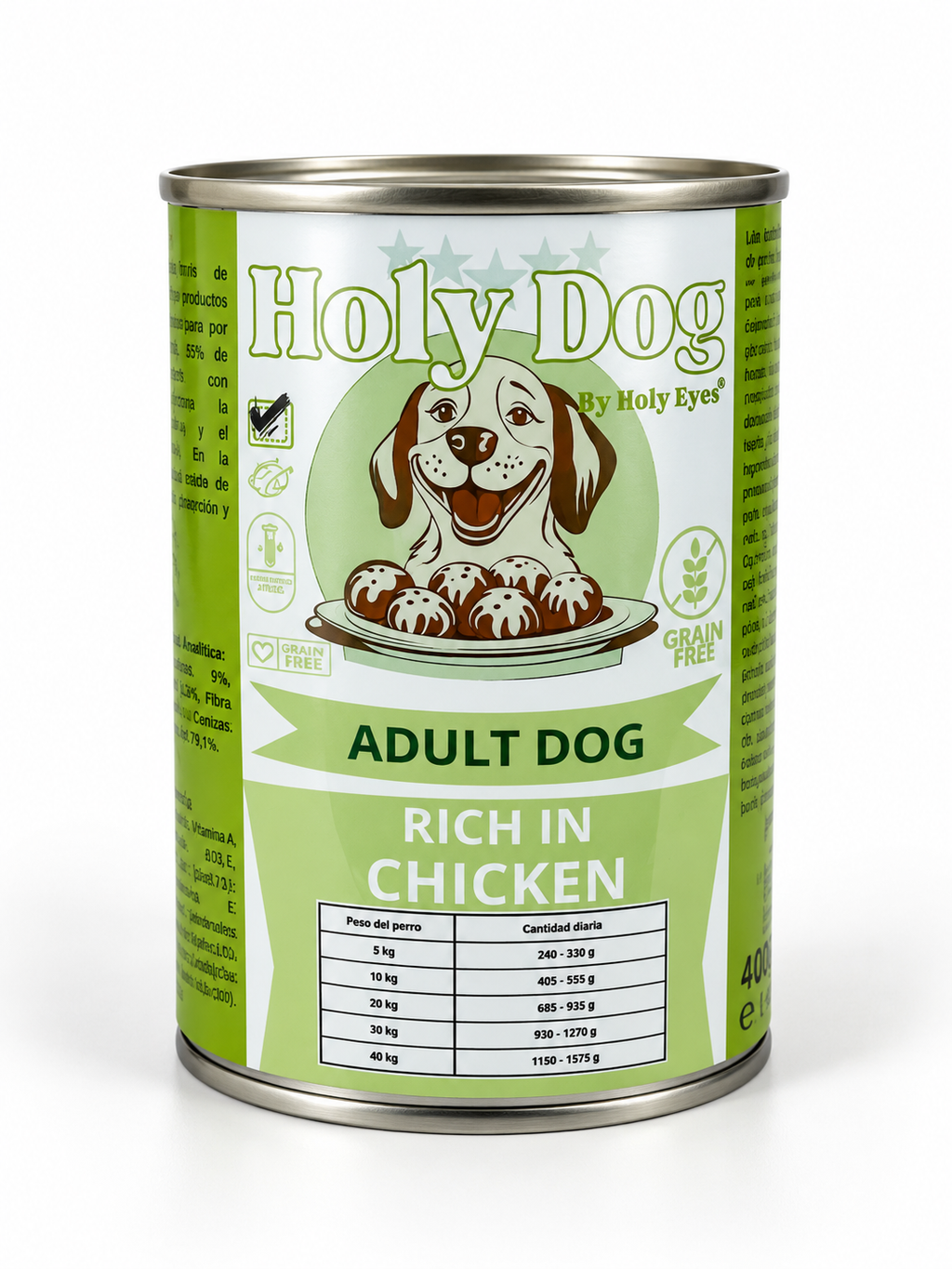 Holy Dog Albóndigas Rich in Chicken (pollo), lata de 400 g