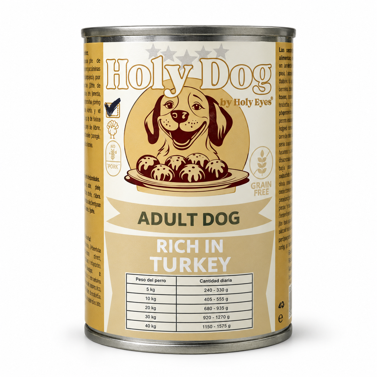 Holy Dog Albóndigas Rich in Turkey (pavo), lata de 400 g