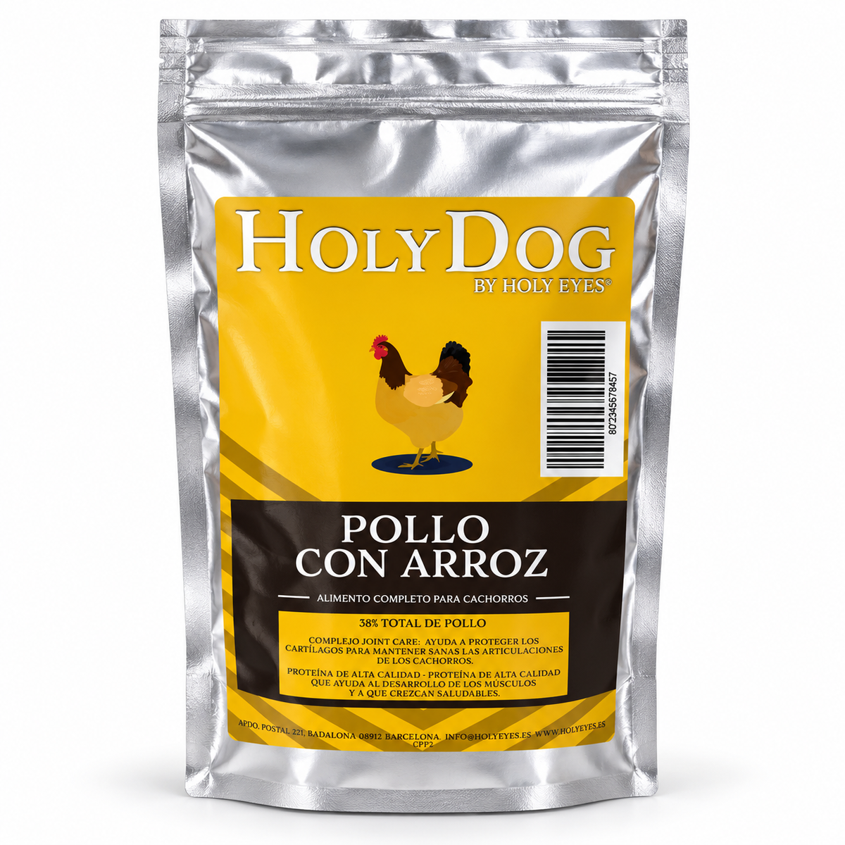 Envase Holy Dog SP Cachorro · Pollo con Arroz