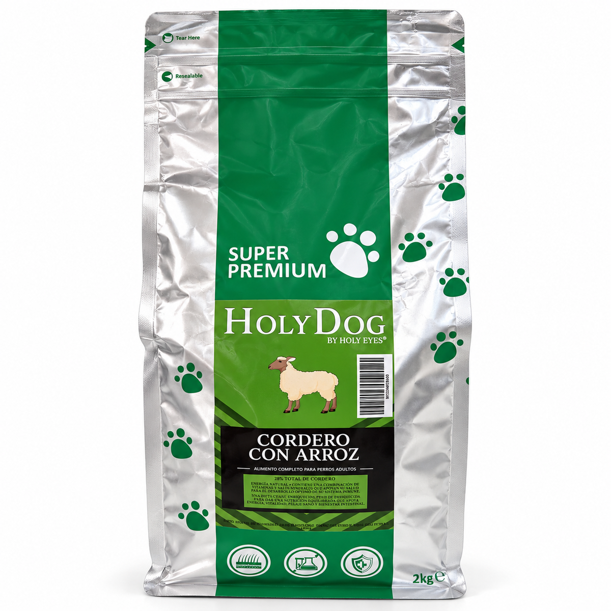 Envase Holy Dog SP Adulto · Cordero con Arroz