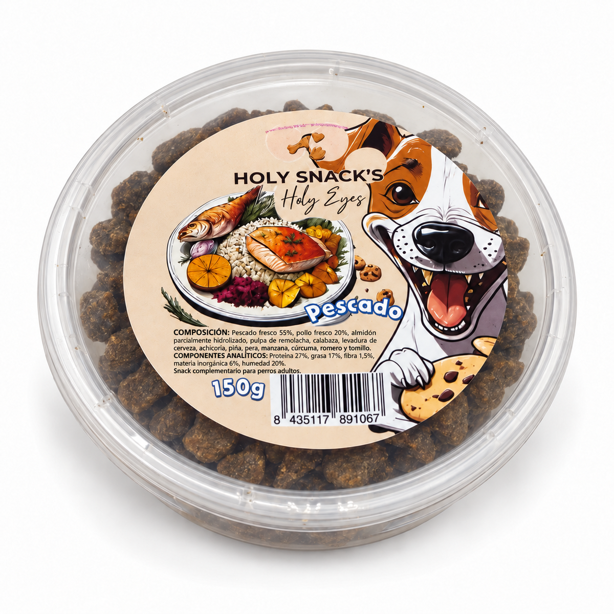 Holy Snack's Fresh Meat de pescado, bolsa de 150 g